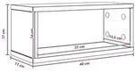 vidaXL CD Aufbewahrungsregal Schwarze Eiche 40 x 17 x 17 cm