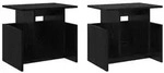 vidaXL TV-St&auml;nder 2 pcs Schwarz Eichen-Optik 50 x 35 x 45 cm