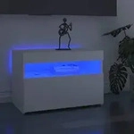 vidaXL TV-Schrank mit LED-Leuchten Wei&szlig; 60x35x40 cm