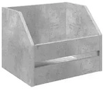 vidaXL Vinyl Album Box Betongrau 38 x 30 x 29 cm Holzwerkstoff