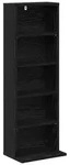 vidaXL CD Regal Schwarze Eiche 33 x 23,5 x 97,5 cm Holzwerkstoff