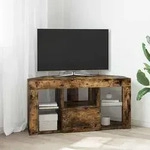 vidaXL Eck-LED-TV-Schrank Ger&auml;ucherte Eiche 105 x 40 x 50 cm