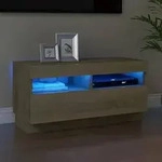 vidaXL TV-Schrank mit LED-Leuchten Sonoma-Eiche 80x35x40 cm