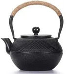 Teekanne Gusseisen Japanische Tetsubin Sieb 1200ml Sterne Schwarz