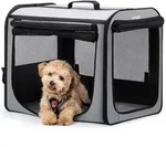 pecute Hundetransportbox Stabil Hundebox Auto Faltbar Transportbox Hund 61 x 52...