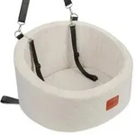 Hunde-Autositz mit Sicherheitsleine, waschbar, Beige, Small
