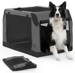 PETSFIT Hundebox Auto, Hundebox faltbar Kofferraum/R&uuml;ckbank,Verstellbarer...