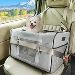 Petsfit Transportbox Katze f&uuml;r Auto, Katzentransportbox mit 2 Patent-Schnallen