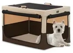 Petsfit Tragbarer Hundek&auml;fig mit Dicker Matte, Transportbox f&uuml;r Hunde,