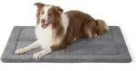 Hundematte waschbar Sherpa Pl&uuml;sch gro&szlig;e Hunde 104 x 69 cm Grau