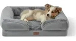 Hundebett orthop&auml;disches Hundesofa waschbar L 71 x B 58 x H 17 cm Grau