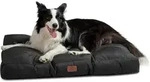Hundebett waschbar K&uuml;hlmatte tiefschwarz L 91 x B 68 x H 10 cm