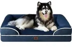 Hundebett Orthop&auml;disches Memory L 132 x B 104 x H 20 cm Marineblau