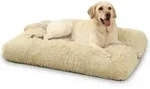Hundebett Pl&uuml;sch waschbar 90x60cm Beige L 90 x B 60 x H 8 cm