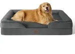 Hundebett orthop&auml;disch Hundesofa L 134 x B 106 x H 20 cm Dunkelgrau