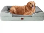 Hundebett orthop&auml;disches L 104 x B 69 x H 17 cm Gr&auml;uliches Gr&uuml;n