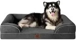 Hundebett Orthop&auml;disches L 132 x B 104 x H 20 cm Dunkel Grau