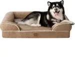 Hundebett Orthop&auml;disches Memoryfoam XXL L 132 x B 104 x H 20 cm Kamel