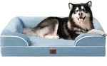 Hundebett orthop&auml;disches Memoryfoam L 132 x B 104 x H 20 cm Hellblau
