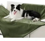 Hundedecke wasserdicht waschbar Sherpa XL (127x152cm) Olivgr&uuml;n