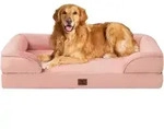 Hundebett Orthop&auml;disches Memoryfoam L 112 x B 81 x H 17.5 cm Rosa