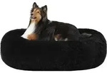 Hundebett orthop&auml;disches Donut rund L 80 x B 80 x H 20 cm Schwarz