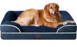 Hundebett Orthop&auml;disches Memory L 112 x B 81 x H 17.5 cm Marineblau