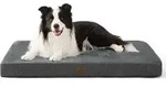 Hundebett orthop&auml;disches Memoryschaum L 89 x B 56 x H 8 cm Dunkelgrau