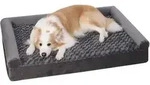 Hundebett orthop&auml;disch Hundesofa Bezug Grau L 111 x B 81 x H 18 cm