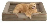 Hundebett orthop&auml;disches L 134 x B 106 x H 20 cm Haselnussbraun