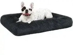 Hundebett Pl&uuml;sch Waschbar Rutschfest Schattengrau L 76 x B 52 x H 7 cm