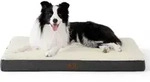 Hundebett orthop&auml;disch gro&szlig; waschbar L 91 x B 69 x H 8 cm Grau Beige
