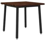 vidaXL 90 x 90 x 75 cm Massivholz Akazie Dunkelbraun und Schwarz