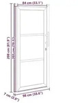 vidaXL Vordert&uuml;r Wei&szlig; 98 x 208 cm PVC