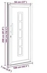 vidaXL Vordert&uuml;r Anthrazit 108 x 208 cm PVC