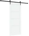 vidaXL Schiebet&uuml;r ORKDAL Wei&szlig; und Schwarz 83 x 202 cm