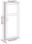 vidaXL Seiteneingangst&uuml;r Anthrazit 88 x 198 cm PVC