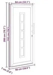 vidaXL Vordert&uuml;r Anthrazit 98 x 200 cm PVC