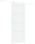 vidaXL Schiebet&uuml;r Wei&szlig; 83 x 202 cm Massives Kiefernholz