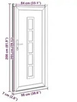vidaXL Vordert&uuml;r Wei&szlig; 98 x 208 cm PVC