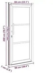 vidaXL Vordert&uuml;r Wei&szlig; 98 x 200 cm PVC