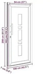 vidaXL Vordert&uuml;r Anthrazit 108 x 208 cm PVC