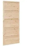 vidaXL Scheunent&uuml;r Natur 100 x 2,5 x 208 cm Massives Kiefernholz