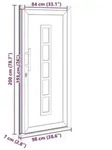 vidaXL Vordert&uuml;r Anthrazit 98 x 200 cm PVC