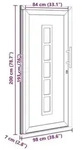 vidaXL Vordert&uuml;r Wei&szlig; 98 x 200 cm PVC