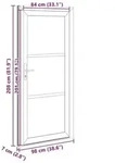 vidaXL Vordert&uuml;r Wei&szlig; 98 x 208 cm PVC