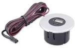 Einbau USB-Hub 2 in 1 Silbergrau USB und USB-C, silbergrau, Steckdose f&uuml;r