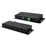 EXSYS EX-1184HMVS-2 4-Port Metall USB 3.2 Gen1 inkl. verschraubbares Kabel Surge