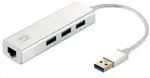 LevelOne USB-0503 - Hub - 3 x SuperSpeed USB 3.0 + 1 x 10/100/1000