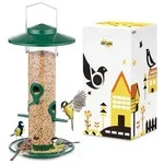 iBorn Vogelfutterspender Metall gr&uuml;n 1.5 Pfund Kapazit&auml;t 17cm Dach
